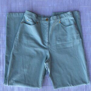 St. John Sport By Marie Gray Women's Casual Straight Leg Sage Pants Size 8